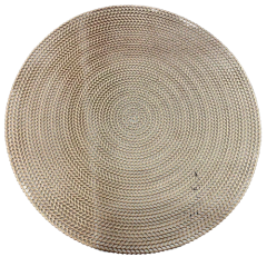 LUGAR AMERICANO EMBORRACHADO REDONDO 38CM DOURADO ED511102