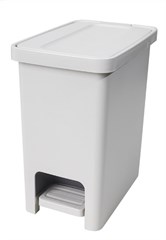 LIXEIRA C/ PEDAL PLASTICA QUADRADA 10L BRANCA