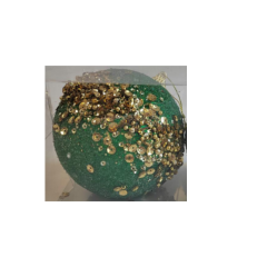 BOLA NATAL 2PCS 10CM VERDE ED510910