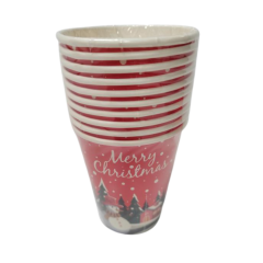 COPO DESCARTAVEL NATAL 10PC 8CM ESTAMPADO ED510918