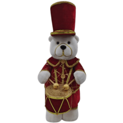 BONECO URSO NATAL 43CM VERMELHO ED510939