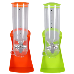 DISPENSADOR CEREAIS ACRILICO COM BASE PLASTICO 1.5L CORES ED510493