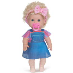 BONECA DANADINHA BRANCA C/CHUPETA