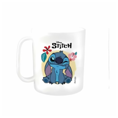 CANECA PLASTICA INFANTIL STITCH 400ML CORES