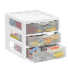 GAVETEIRO ORGANIZADOR PLAST 3 GAVETAS BR