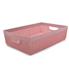 CESTA ORGANIZADORA PLASTICO JUTA 5,2L ROSA