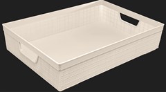 CESTA ORGANIZADORA PLASTICA JUTA 11,5L BEGE