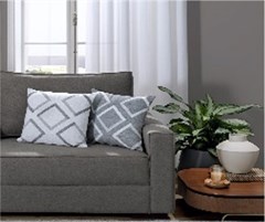 CAPA ALMOFADA 45X45 NATURAL ECO DELICADA CINZA 01