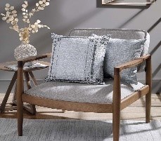 CAPA ALMOFADA 45X45 NATURAL ECO TRAMA CINZA 01