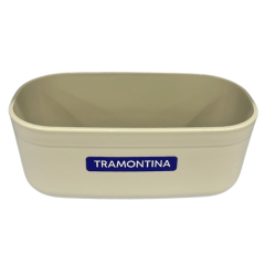 POTE PLASTICO OVAL MIXCOLOR C/ TAMPA TRANSPARENTE 600ML CINZA