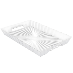 BANDEJA ACRILICO MULTIUSO 48CM TRANSPARENTE