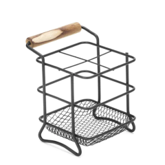 PORTA TALHERES ECO DESIGN PRETO