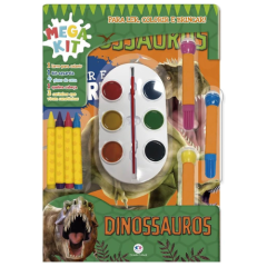 LIVRO LER COLORIR E BRINCAR DINOSSAUROS