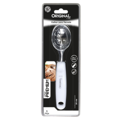 COLHER SORVETE INOX ORIGINAL 20CM BRANCO