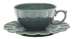 XICARA CHA COM PIRES PORCELANA HORTENCIA 220ML