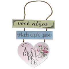 PLACA MDF PEND AGRADECER 35 ED511256