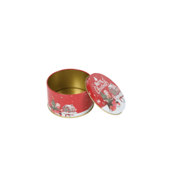 LATA DE NATAL REDONDA 7,5X7,5X4CM CORES SORTIDAS ED511198