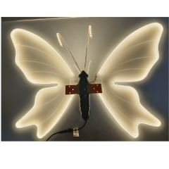 BORBOLETA LED COM MOVIMENTO 80CM LED AMARELO ED511192