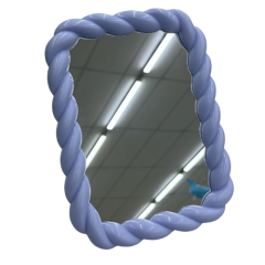 ESPELHO MESA C/BORDA TRANCADA PLASTICO 18X13.5CM CORES ED510298