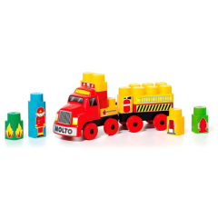 BRINQUEDO EDUCATIVO MONTAR CAMINHAO BOMBEIRINHO 25PCS SORTIDO
