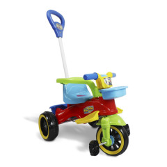 TRICICLO PLAY TRIKE INFANTIL COM EMPURRADOR E CINTO DE SEGURANCA MARAL