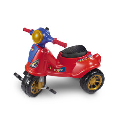 TRICICLO PASSEIO E PEDAL INFANTIL COM EMPURRADOR AVESPA SPIDER AZUL/VERMELHO MARAL