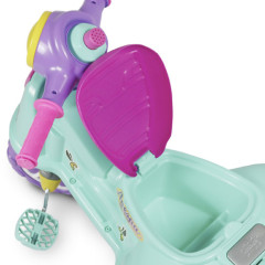 TRICICLO PASSEIO E PEDAL INFANTIL COM EMPURRADOR AVESPA ROSA MARAL