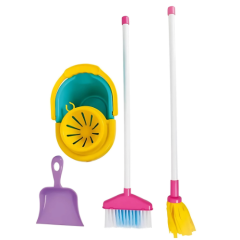 KIT LIMPEZA BRINQUENDO INFANTIL MY CLEANING SET CORES SORTIDO