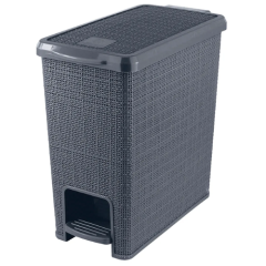 LIXEIRA PLASTICA JUTA C/PEDAL 12L CHUMBO