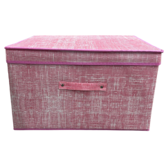 CAIXA ORGANIZADORA TECIDO DOBRAVEL C/TAMPA 50X40X30CM CORES ED510531