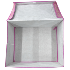 CAIXA ORGANIZADORA TECIDO DOBRAVEL C/TAMPA 50X40X30CM CORES ED510531