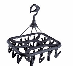 VARAL ROUPA INTIMA PLASTICO C/24 PRENDEDOR PRETO