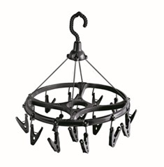 VARAL ROUPA INTIMA PLASTICO C/16 PRENDEDOR PRETO