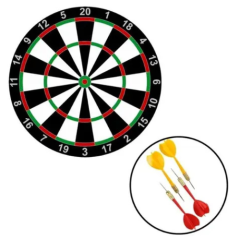 JOGO DARDO PONTO ALVO C/ 4 DARDOS 30CM