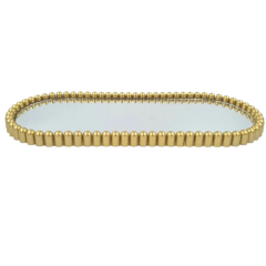 BANDEJA VIDRO PLASTICO OVAL DECORATIVA 30CM CORES