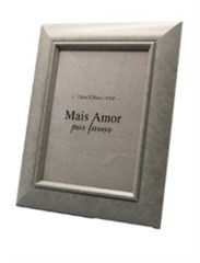 PORTA RETRATO MADEIRA/PLASTICO TERMOSTATICO 20CM CINZA