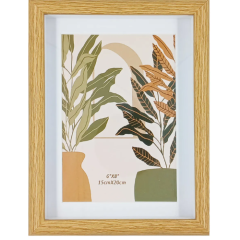 PORTA RETRATO MADEIRA/PLASTICO TERMOSTATICO MOLDURA CHAMFRADA 20CM