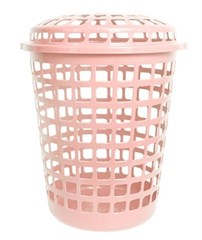 CESTO TELADO REDONDO LAVANNA C/TP 60L BEGE