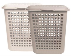 CESTO TELADO RETANGULAR LAVANNA C/TP 30L AREIA/CAPPUCINO