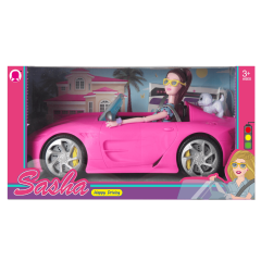 BONECA SASHA C/CARRO E CACHORRO ED510687