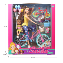 BONECA SASHA C/BICICLETA ED510691