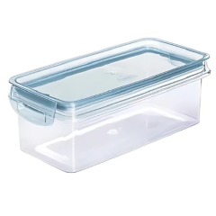 POTE PLASTICO RETANGULAR TRAVA MAIS 860ML AZUL