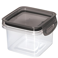 POTE PLASTICO QUADRADO TRAVA MAIS 380ML PRETO