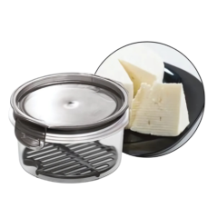 QUEIJEIRA PLASTICO TRAVA C/ESC 550ML PRETO
