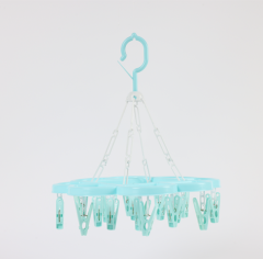 VARAL PARA ROUPA INTIMA COM 16 PRENDEDORES 30X30CM AZUL ED511502