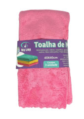 KIT PANO MICROFIBRA 3 PECAS 40X40CM ROSA ED511512