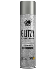 MAQUIAGEM SPRAY TEMP C/GLITTER 150ML PRATA