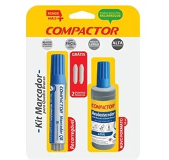 KIT MARCADOR QUADRO BR +REABAST 30ML AZ