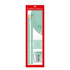 KIT ESCOLAR 2LAPIS/APONTAD/BORRRACHA VERDE