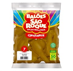 BALAO CINTILANTE N7 50UN DOURADO